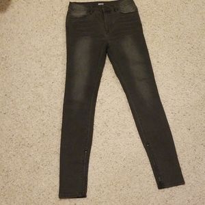 BDG black skinny jeans with zippered ankle